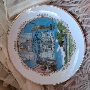 MCM VTG Chicago Travel Souvenir Decorative Plate Museum of Science and Industry